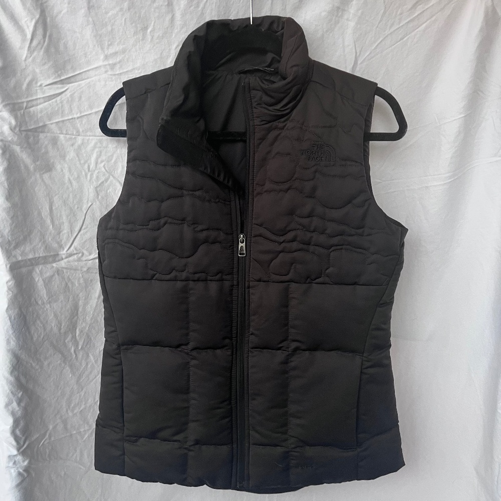 The Northface Womens Rhea Down Vest - Black Heather - MSRP $130 - size small